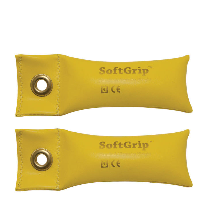 CanDo 10-0351-2 Softgrip Hand Weight - 1 Lb - Yellow - Pair