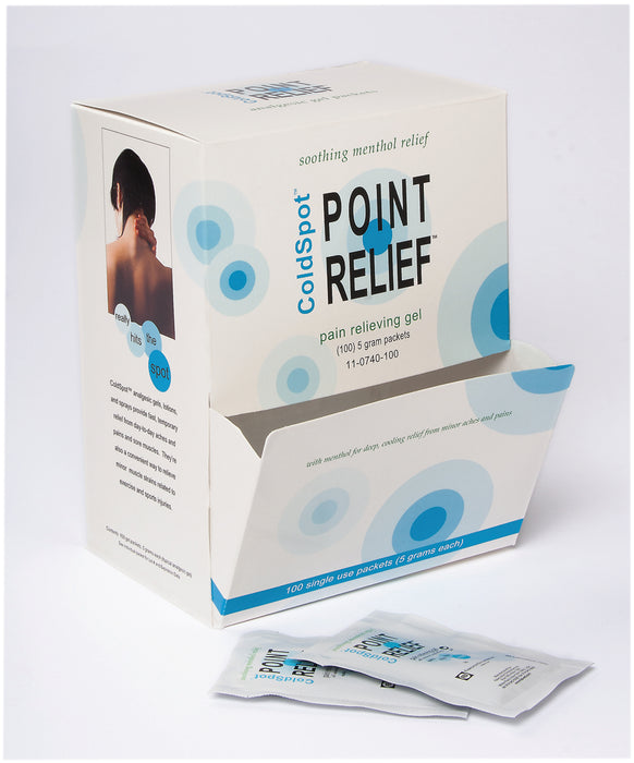 Point Relief 110740-1000 Coldspot Lotion - Gel Packet - 5 Gram, 10 Dispenser Boxes Of 100