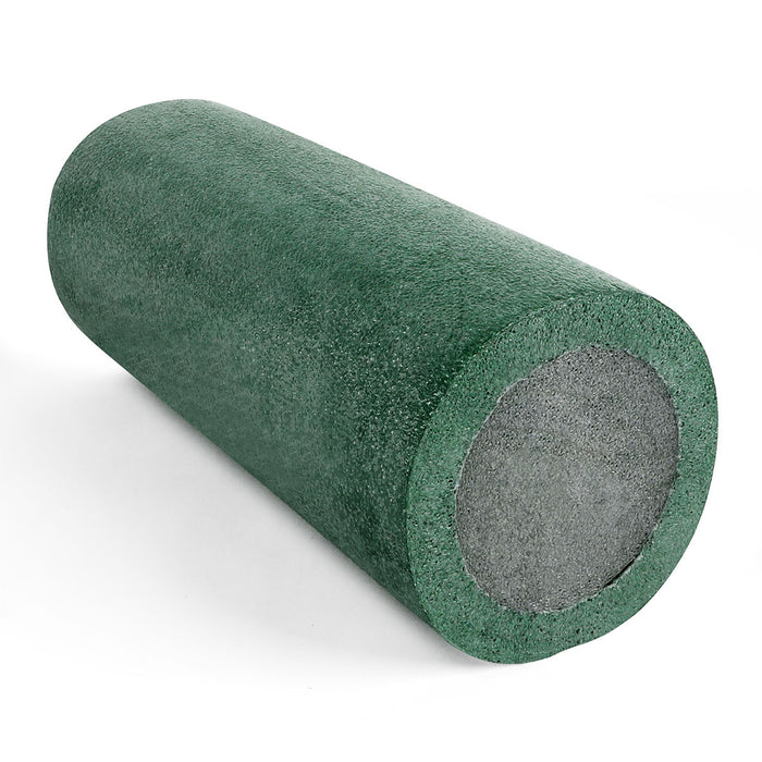 CanDo GRY/GRE MED-15 2-Layer Round Foam Roller - 6" X 15" - Green - Medium