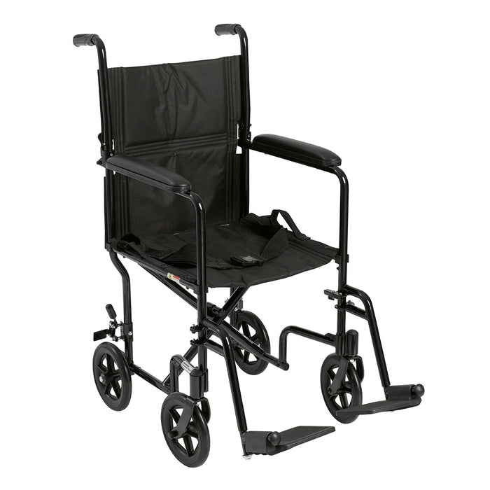 Drive atc17-bk , Lightweight Transport Wheelchair, 17" Seat, Black