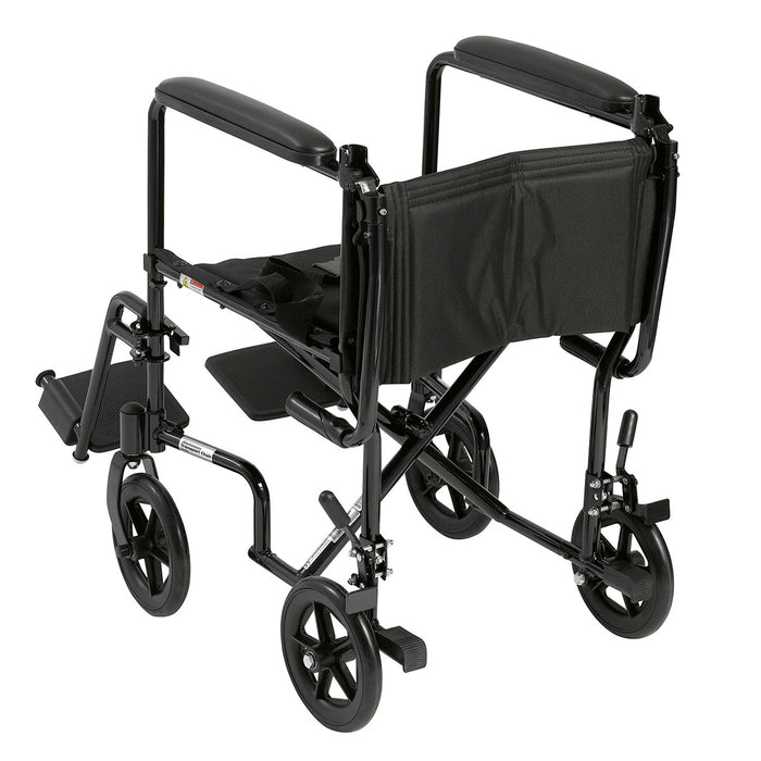Drive atc17-bk , Lightweight Transport Wheelchair, 17" Seat, Black