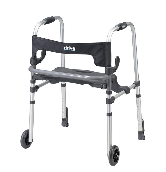 Drive 43-3071 , Clever Lite Ls Walker Rollator With Seat And Push Down Brakes