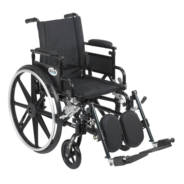 Drive pla416fbdaarad-elr , Viper Plus Gt Wheelchair With Flip Back Removable Adjustable Desk Arms, Elevating Leg Rests, 16" Seat