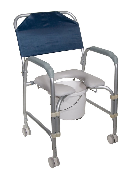 Drive 11114KD-1 , Lightweight Portable Shower Commode Chair With Casters
