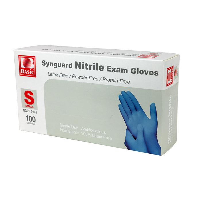FEI 12-5050-1 Nitrile Exam Gloves, Latex-Free, Blue, Small, Each (100 Pieces Per Box)