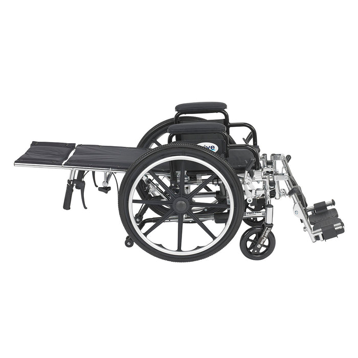 Drive pl414rbdda , Viper Plus Light Weight Reclining Wheelchair With Elevating Leg Rests And Flip Back Detachable Arms, 14" Seat