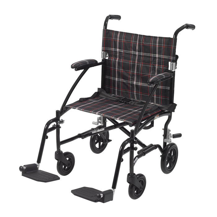 Drive dfl19-blk , Fly Lite Ultra Lightweight Transport Wheelchair, Black