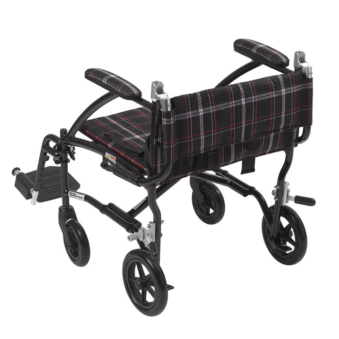 Drive dfl19-blk , Fly Lite Ultra Lightweight Transport Wheelchair, Black