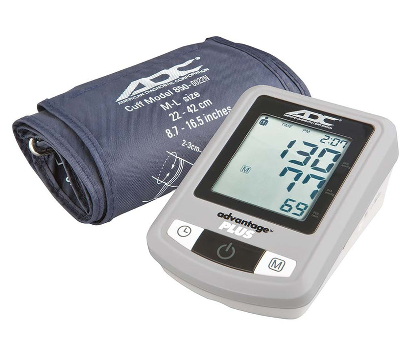 ADC 6022N Advantage Plus Automatic Digital Blood Pressure Monitor, Adult, Navy