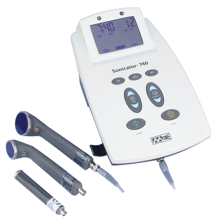 Mettler ME 740X , Sonicator 740X Ultrasound Device, Dual Frequency 1&3Mhz, 3 Applicators (1, 5, 10 Cm2 Heads)