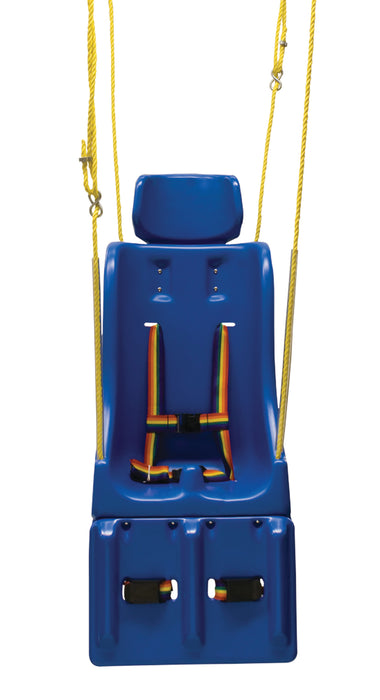Skillbuilders 30-1641 Full Support Swing Seat With Pommel, Head And Leg Rest, Medium (Teenager), With Rope