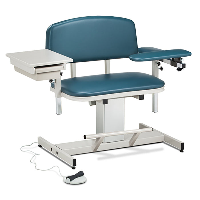 Clinton 15-4518 , Power Series Phlebotomy Chair, Extra-Wide, Padded Flip Arm, Drawer