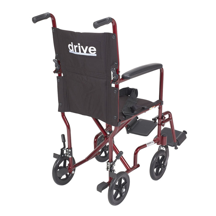 Drive atc17-rd , Lightweight Transport Wheelchair, 17" Seat, Red