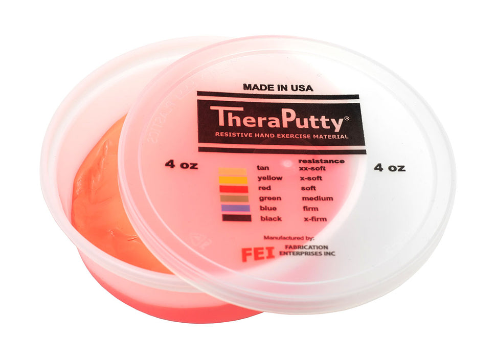 TheraPutty FAB 1603 SPMRC Cando Antimicrobial Exercise Material - 6 Oz - Red - Soft