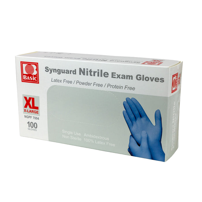 FEI 12-5053-1 Nitrile Exam Gloves, Latex-Free, Blue, X-Large, Each (100 Pieces Per Box)