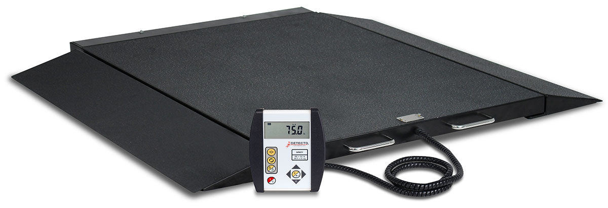 Detecto 6600-AC , 6600 Wheelchair Scale, Portable, Digital, 1000 Lb X .2 Lb / 450 Kg X .1 Kg, Ac Adapter