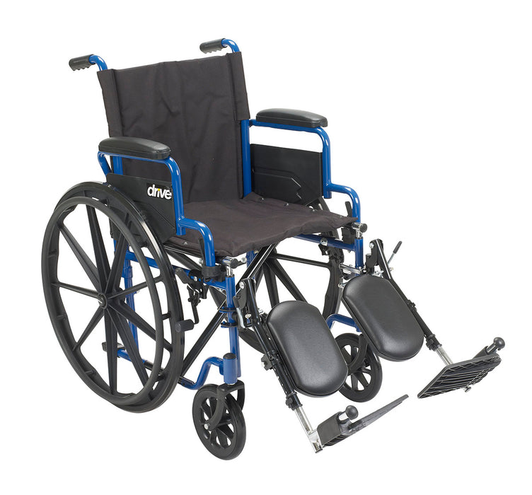Drive bls16fbd-elr , Blue Streak Wheelchair With Flip Back Desk Arms, Elevating Leg Rests, 16" Seat
