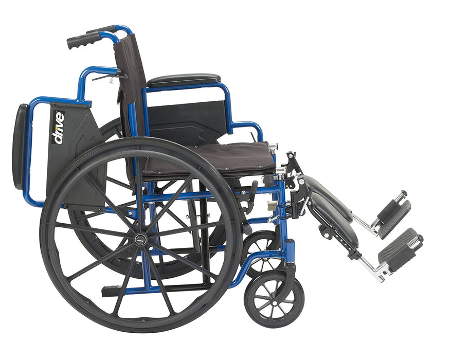 Drive bls16fbd-elr , Blue Streak Wheelchair With Flip Back Desk Arms, Elevating Leg Rests, 16" Seat
