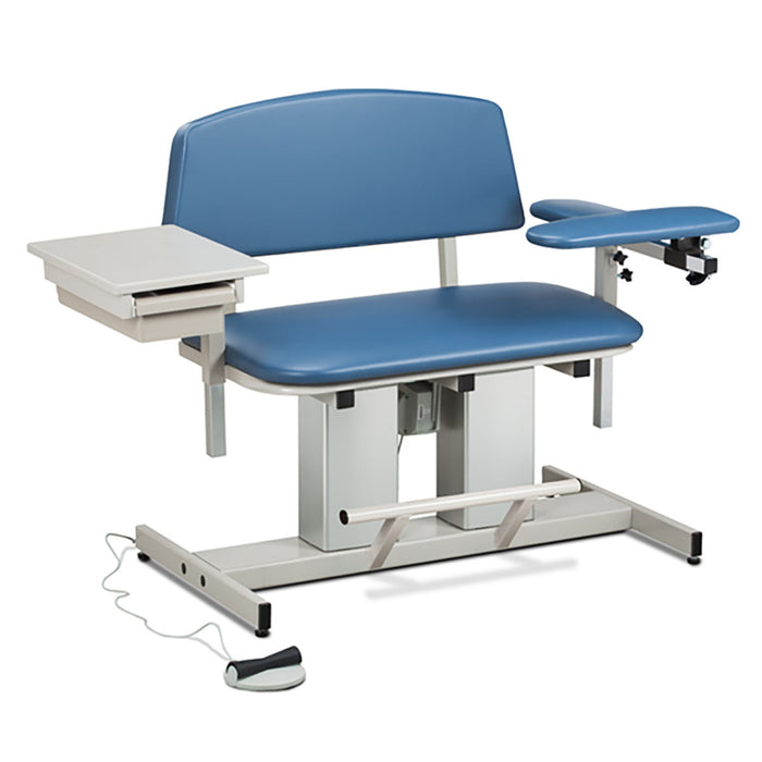 Clinton 15-4520 , Power Series Phlebotomy Bariatric Chair, Padded Flip Arm, Drawer