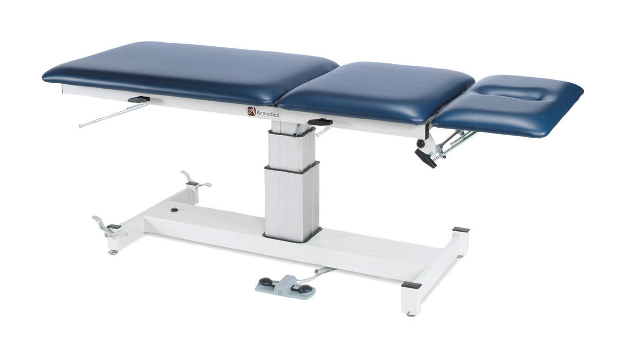 Armedica AM-SP350 Treatment Table - Motorized Pedestal Hi-Lo, 3 Section, Fixed Cntr. Section