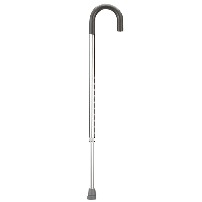 Drive 10302-6 Curved Handle Adjustable Aluminum Cane, 29 - 38", Silver, 6 Each
