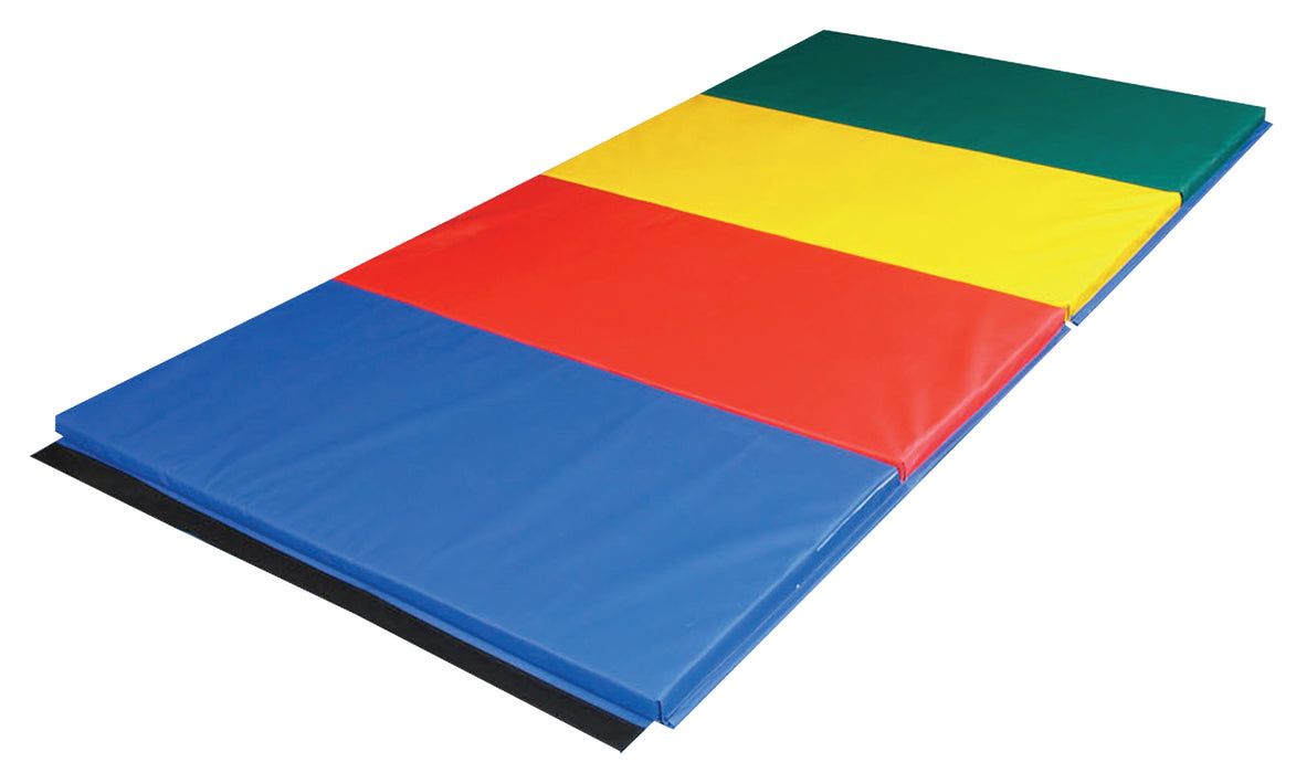 CanDo 706V 4X8X1 1/4R Accordion Mat - 1-3/8" Pe Foam With Cover - 4' X 8' - Rainbow Colors
