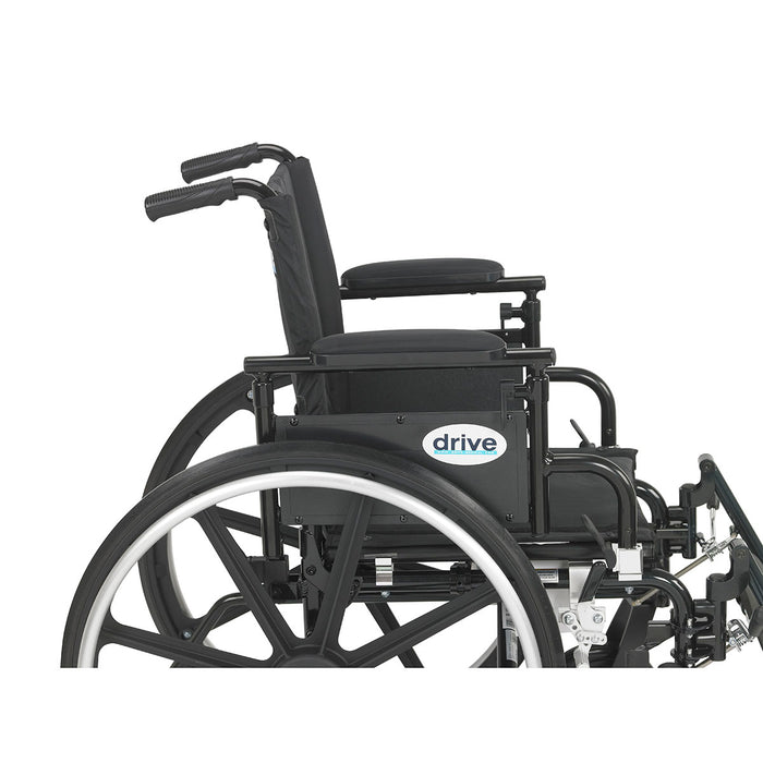 Drive pla418fbdaarad-elr , Viper Plus Gt Wheelchair With Flip Back Removable Adjustable Desk Arms, Elevating Leg Rests, 18" Seat
