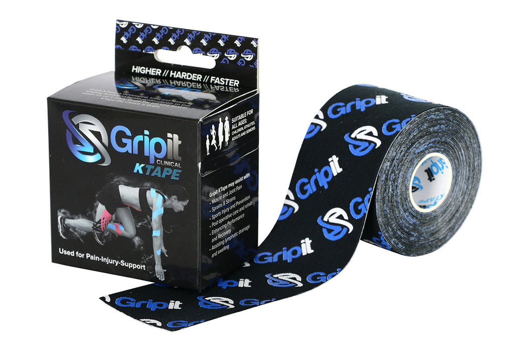 Strapit GICBLUE-L-5M Ktape, 2 In X 5.5 Yds, Cool Blue With Logo