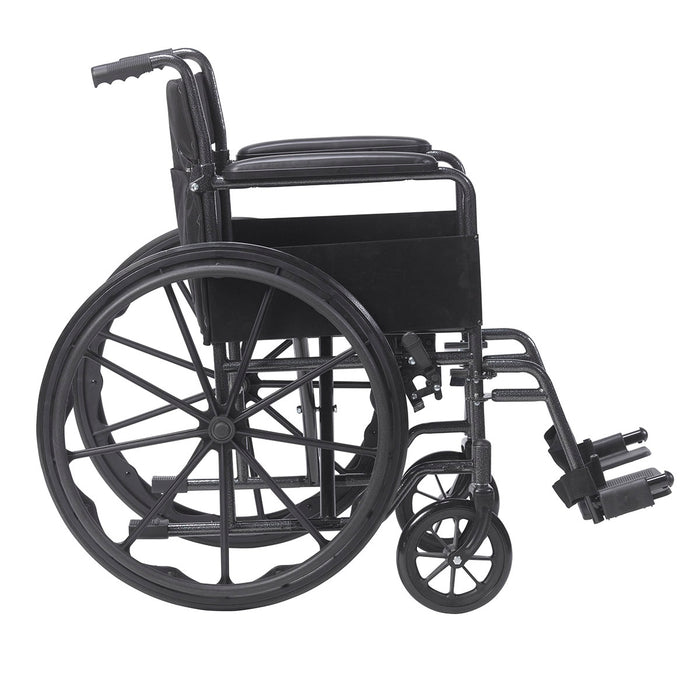 Drive SSP118FA-SF , Silver Sport 1 Wheelchair With Full Arms And Swing Away Removable Footrest