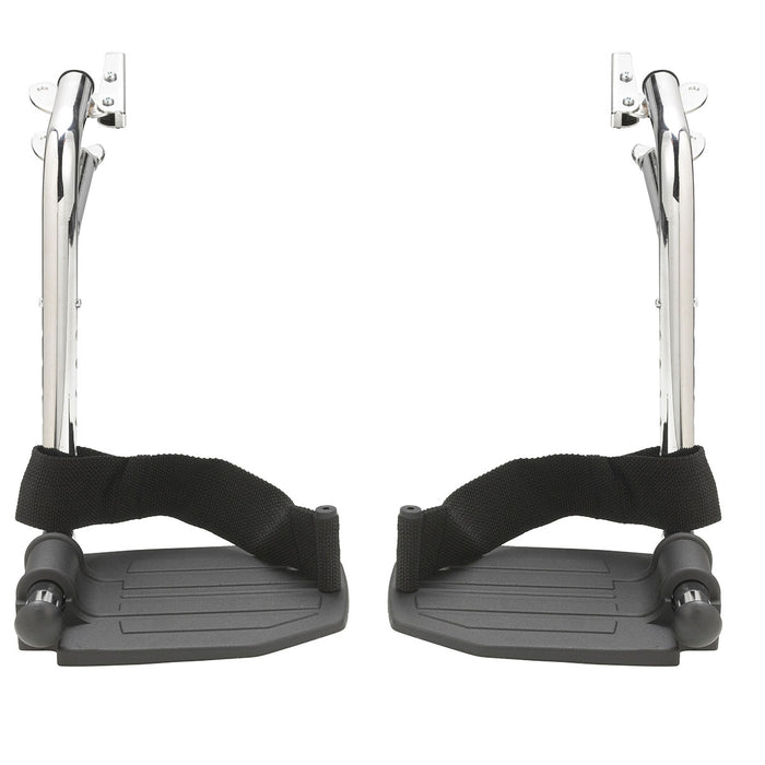 Drive stdsf-tf , Chrome Swing Away Footrests With Aluminum Footplates, 1 Pair