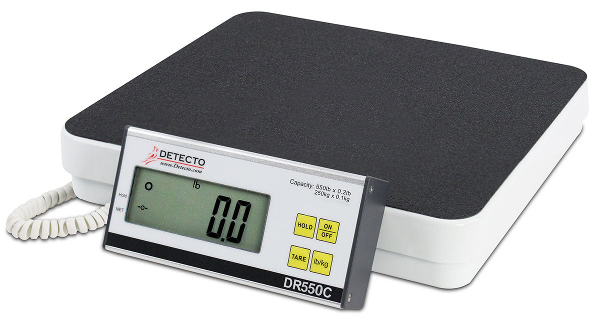 Detecto DR550C , Dr550C Healthcare Scale, Digital, 550 Lb X .2 Lb / 250 Kg X .1 Kg