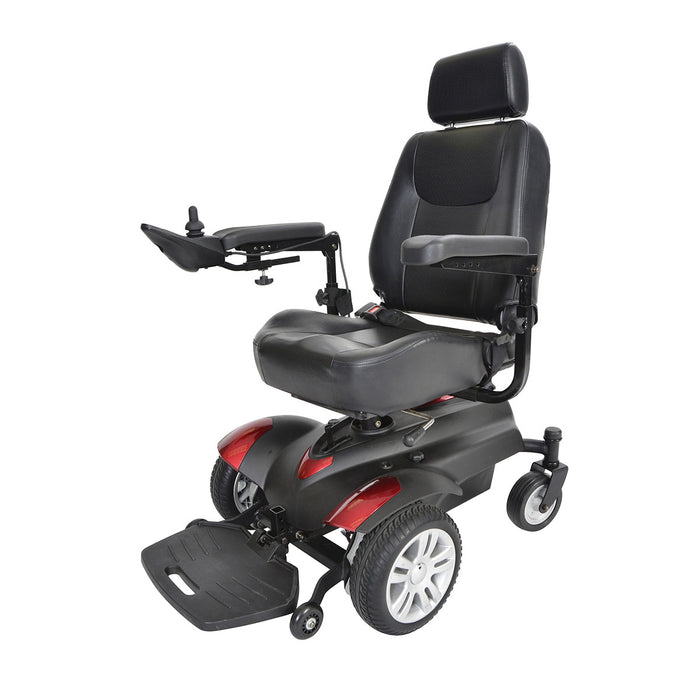 Drive titan1616 , Titan Transportable Front Wheel Power Wheelchair, Full Back Captain'S Seat, 16" X 16"