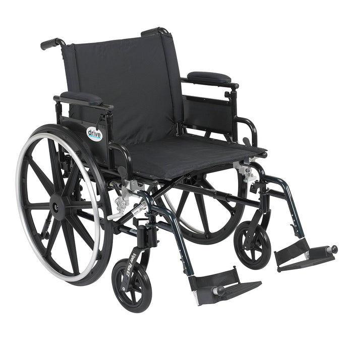 Drive pla422fbdaar-sf , Viper Plus Gt Wheelchair With Flip Back Removable Adjustable Desk Arms, Swing Away Footrests, 22" Seat