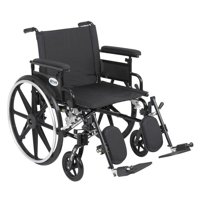 Drive pla422fbfaar-elr , Viper Plus Gt Wheelchair With Flip Back Removable Adjustable Full Arms, Elevating Leg Rests, 22" Seat