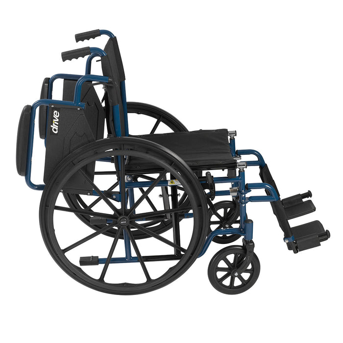 Drive bls20fbd-sf , Blue Streak Wheelchair With Flip Back Desk Arms, Swing Away Footrests, 20" Seat
