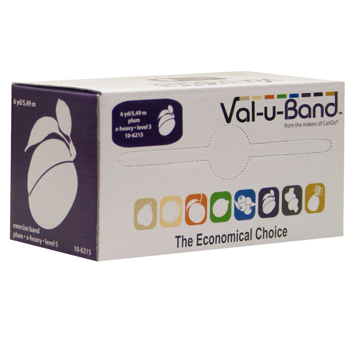 Val-u-Band A50504 .015x5 Resistance Bands, Dispenser Roll, 6 Yds., Plum-Level 5/7, Contains Latex