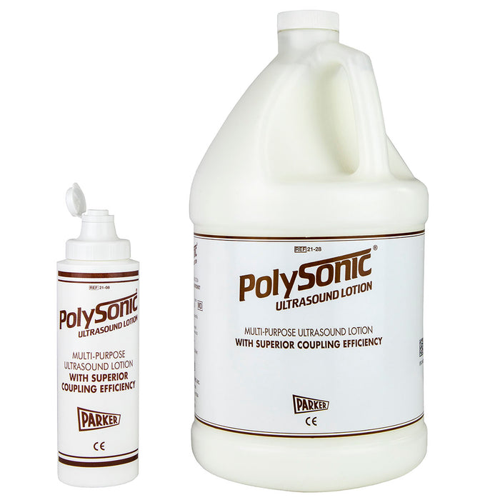 Polysonic 21-28 Ultrasound Lotion, 1 Gallon Refillable Dispenser Bottle - 4 Units