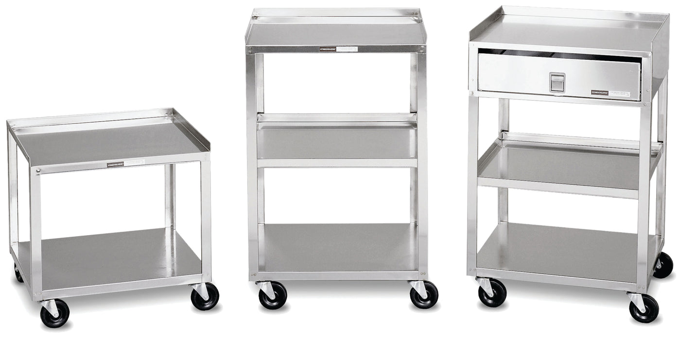 Amrex 00-4004 Mobile Stand - Stainless Steel - 3-Shelf