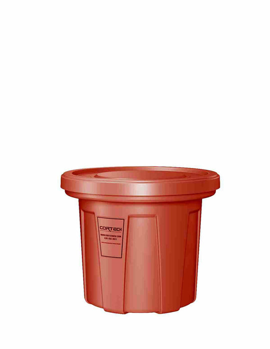 Cortech USA 20584R Food Grade Receptacle W/Lid, Red, 20 Gal