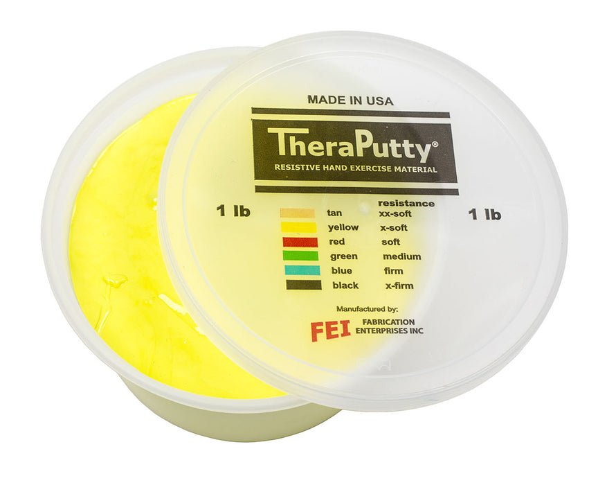 TheraPutty FAB 1702 SPMRC Cando Antimicrobial Exercise Material - 1 Lb - Yellow - X-Soft