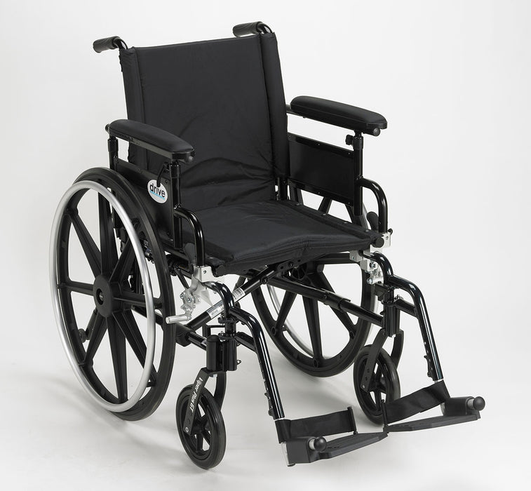 Drive pla416fbfaarad-sf , Viper Plus Gt Wheelchair With Flip Back Removable Adjustable Full Arms, Swing Away Footrests, 16" Seat