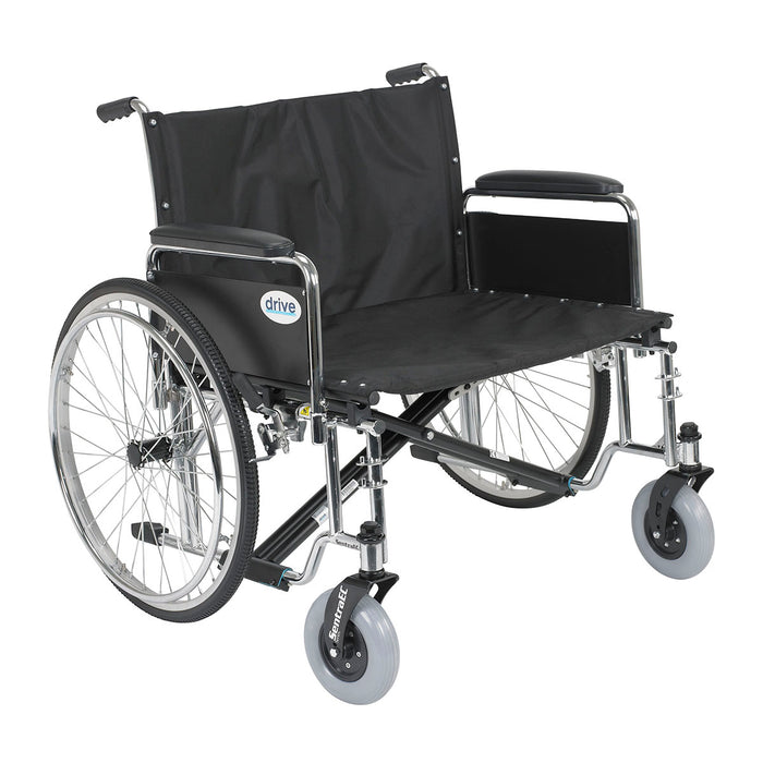 Drive std28ecdfa , Sentra Ec Heavy Duty Extra Wide Wheelchair, Detachable Full Arms, 28" Seat