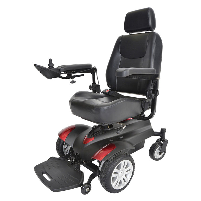 Drive titanlb18csx16 , Titan X16 Front Wheel Power Wheelchair, Vented Captain'S Seat, 18" X 18"