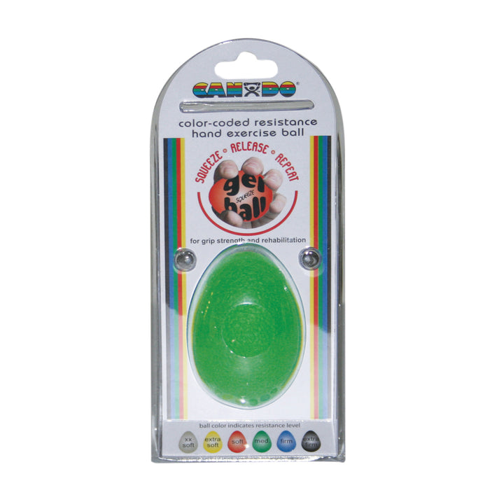 CanDo BSQ022 GRN Gel Squeeze Ball - Large Cylindrical - Green - Medium