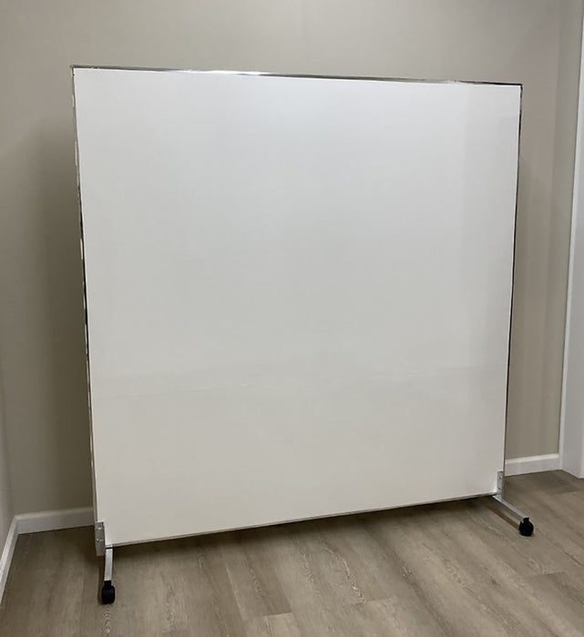 FEI 16" x 48"RSWB Glassless Mirror, Rolling Stand And Whiteboard Back Panel, 16" W X 48" H