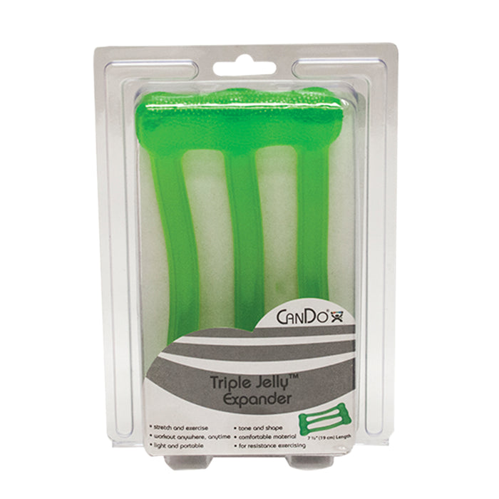 CanDo JE434-3 GR-MED Jelly Expander Triple Exerciser - Green - Medium