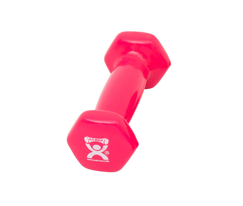 CanDo 10-0550-1 Vinyl Coated Dumbbell, Pink (1 Lb), Each