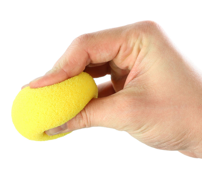 CanDo 10-0776 Memory Foam Squeeze Ball - 2.5" Diameter - Yellow, X-Easy