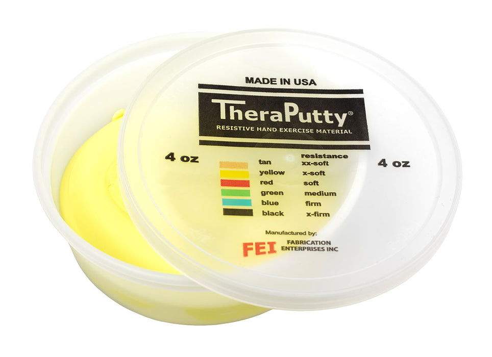 TheraPutty FAB 1402 SPMRC Cando Antimicrobial Exercise Material - 4 Oz - Yellow - X-Soft