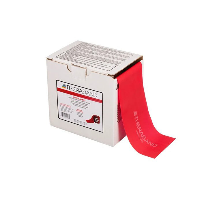 TheraBand 10-1262 Exercise Band - Latex Free - Twin-Pak 100 Yards - Red - Medium (2, 50-Yd Boxes)